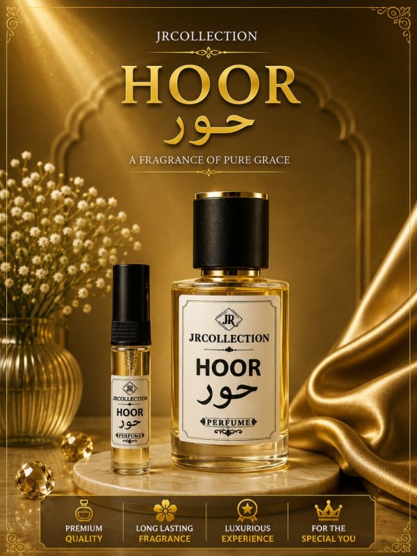 Hoor Perfume by JR Collection – A Fragrance of Pure Grace (Full Size & Travel Mini Spray)