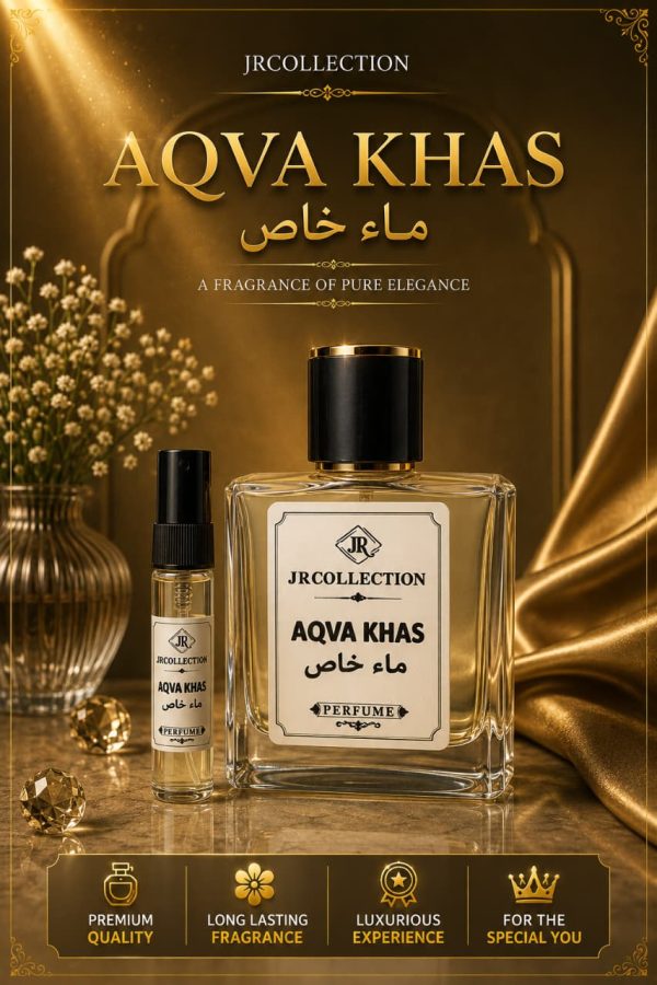 Aqva Khas Perfume by JR Collection – A Fragrance of Pure Elegance (Full Size & Travel Mini Spray)
