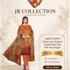 Women's Orange Classic Lawn 3Pc Suit - Sequence Double Head Galla With Lawn Dupatta - Sapphire Inspired by JR Collection