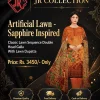 Women's Orange Classic Lawn 3Pc Suit - Sequence Double Head Galla With Lawn Dupatta - Sapphire Inspired by JR Collection