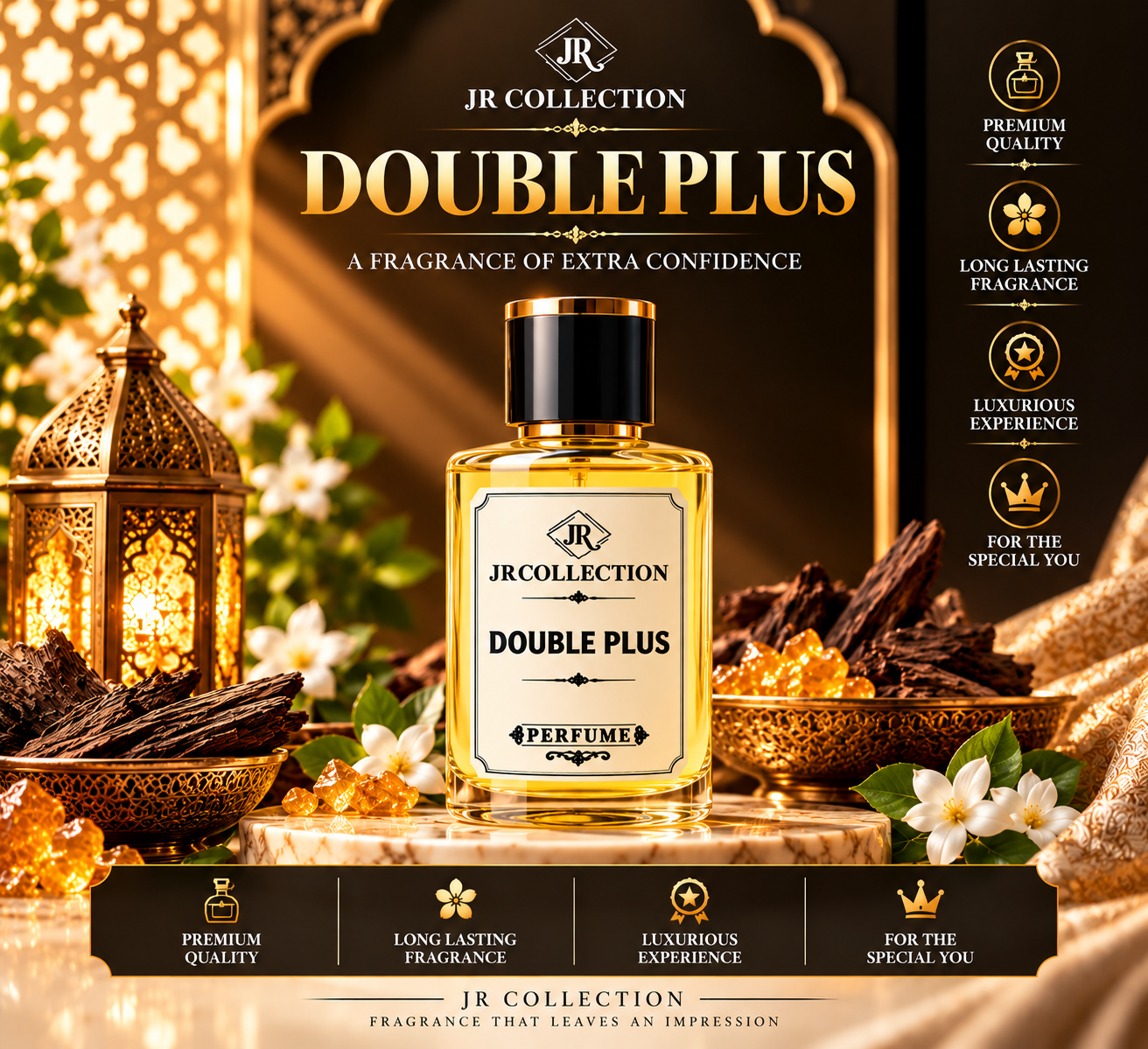 Golden Luxury Double Plus Perfume Advertisement Double Plus
